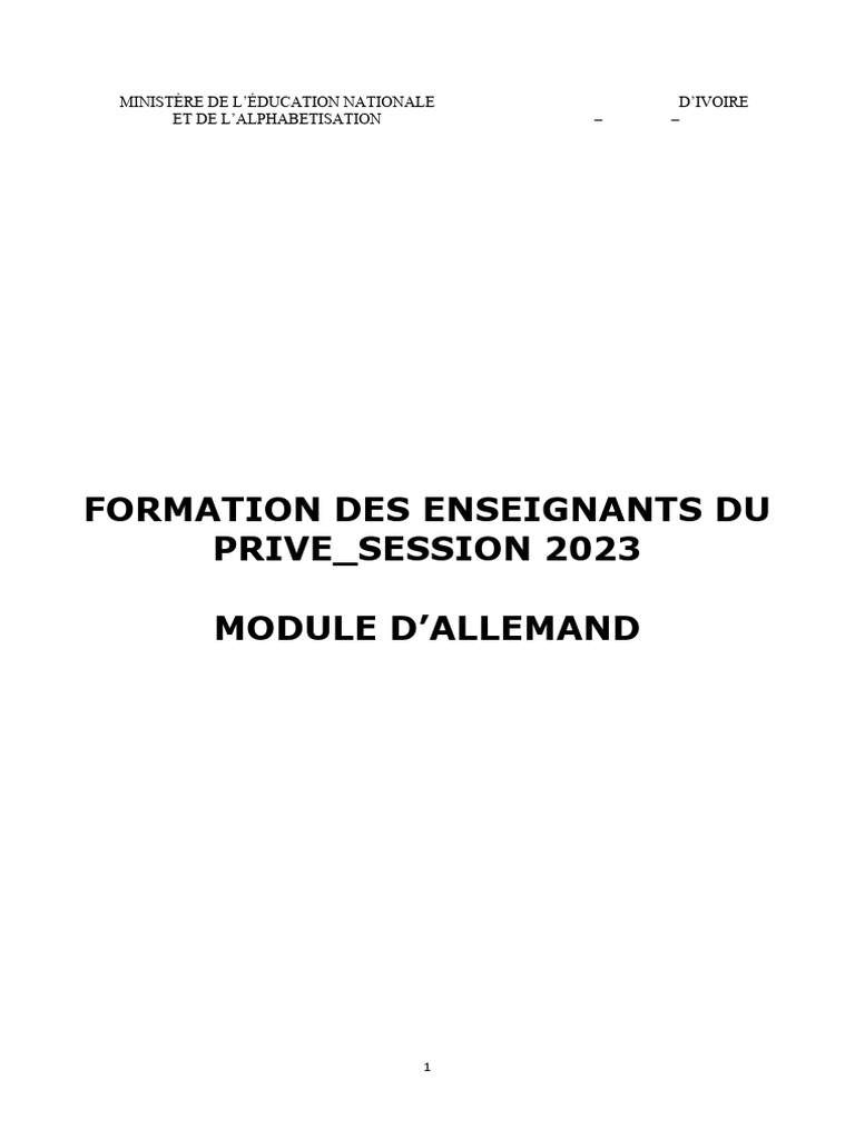 Module De Formation