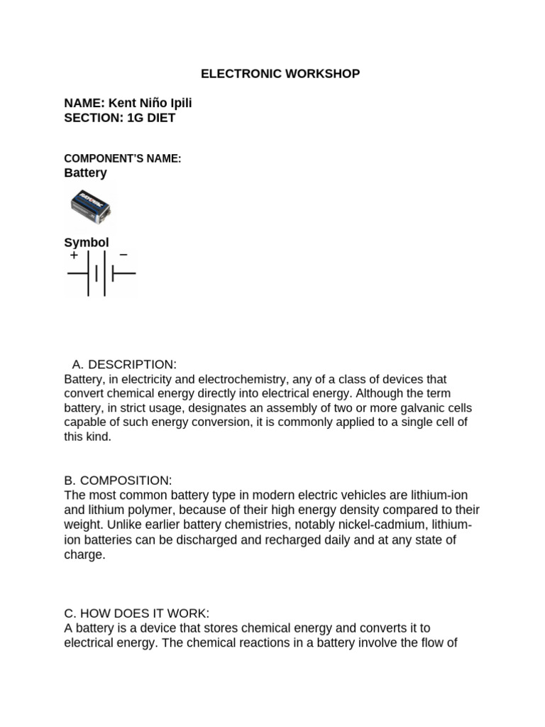 Battery | PDF