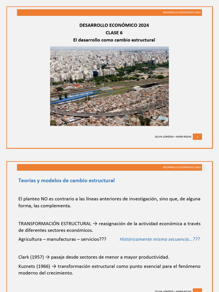 CLASE 6 2024 El Desarrollo Como Cambio Estructural | PDF