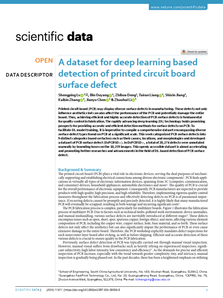 A Dataset For Deep Learning Based Detection of Printed Circuit Board ...