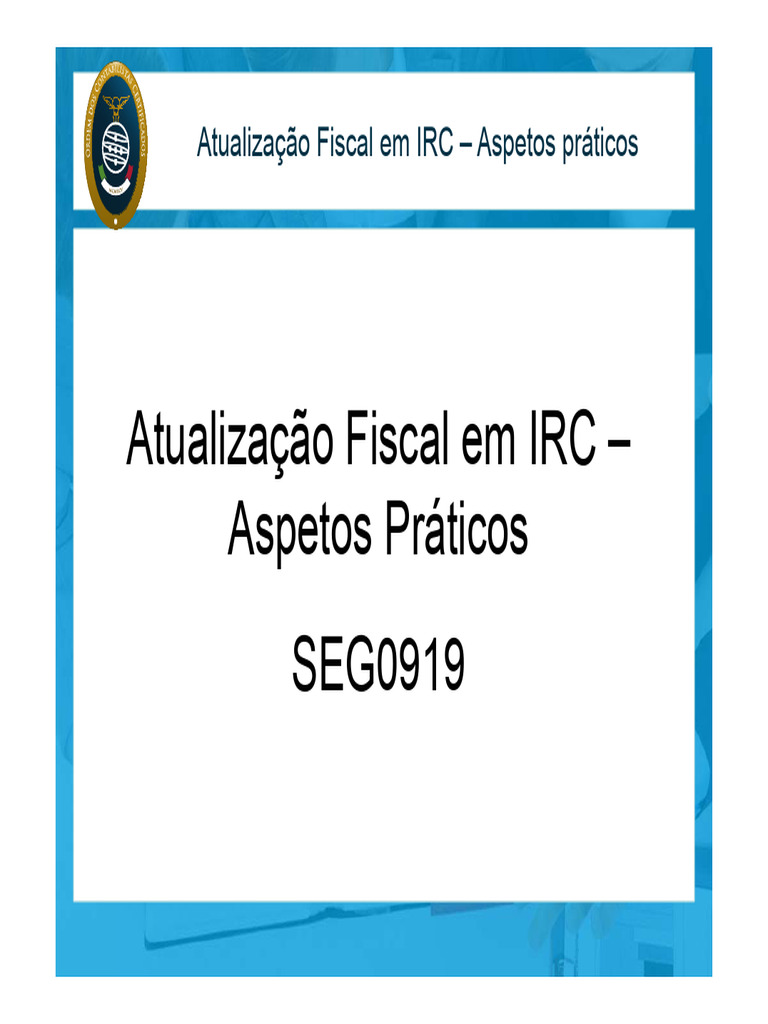 Aspectos Fiscais Irc | PDF