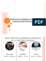 Formas de Gobierno Civilización Romana