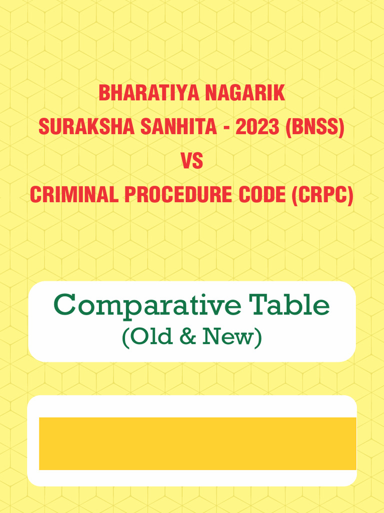 BNSS vs CrPC: Key Comparisons 2023 | PDF | Bail | Arrest