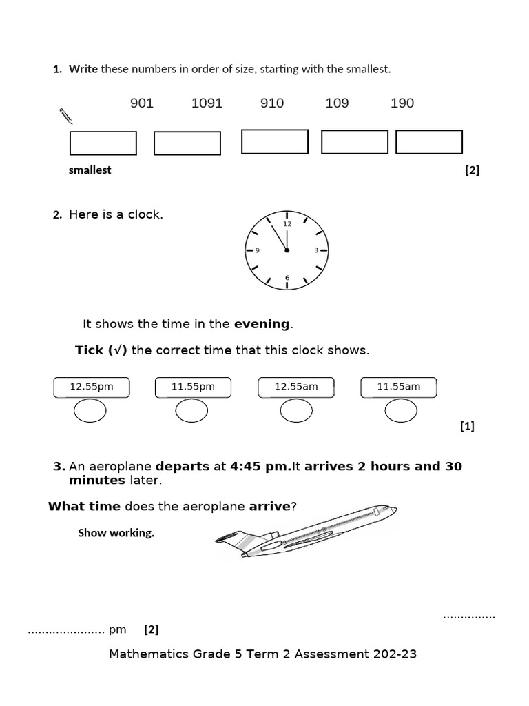 Math Grade 5 Final | PDF
