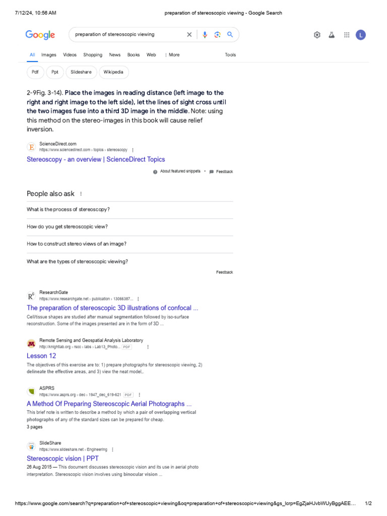 Preparation of Stereoscopic Viewing - Google Search | PDF
