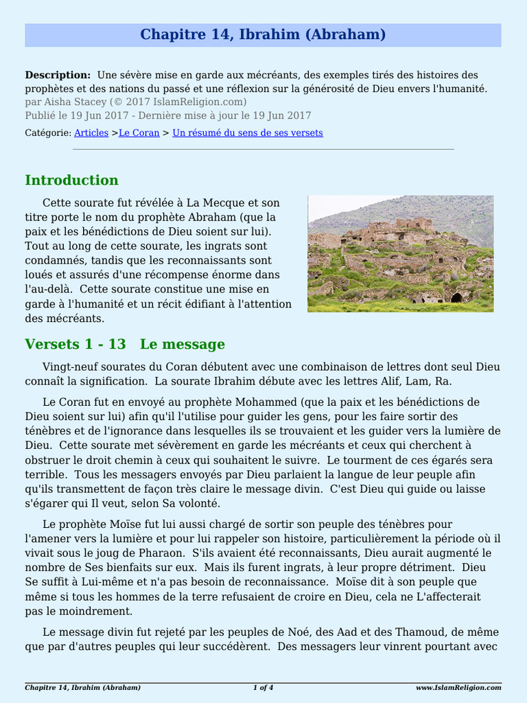 Chapter 14 Ibrahim Abraham 10986 FR | PDF