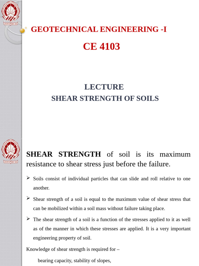 Shear Strength of Soils | PDF
