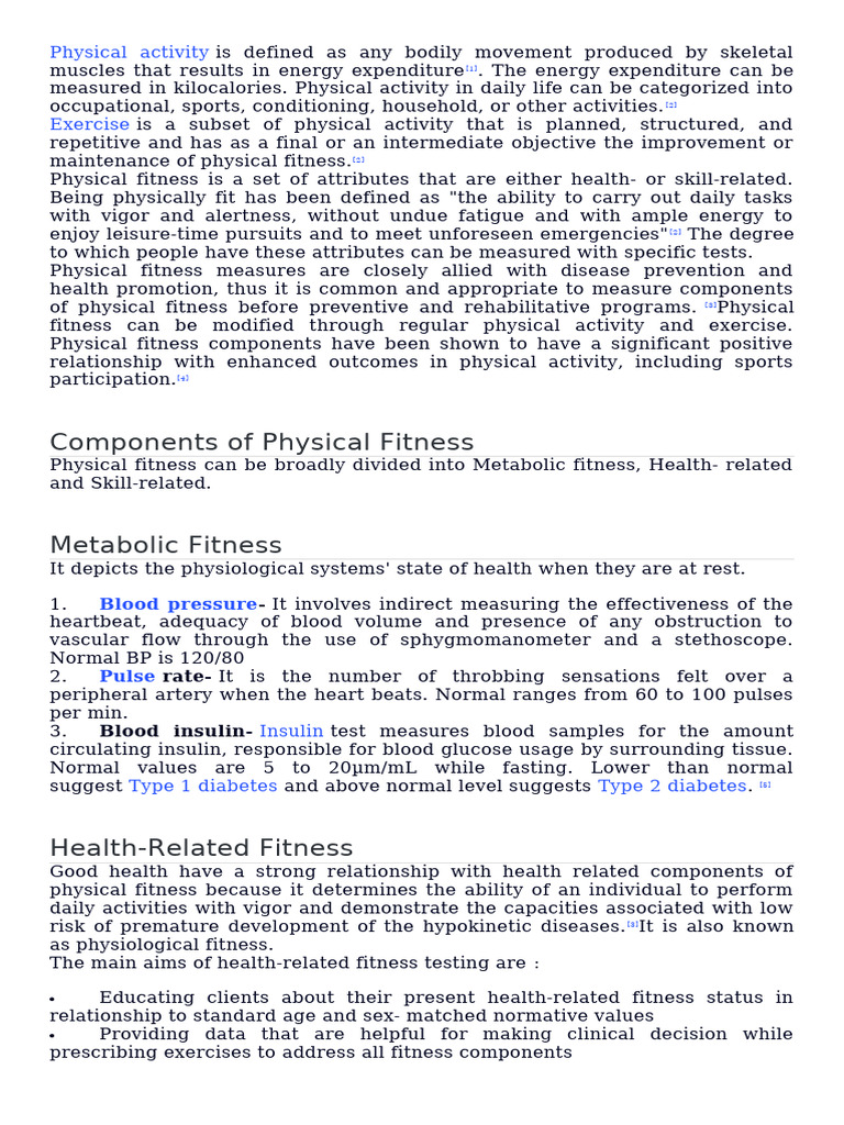 Physical Activity Pdf