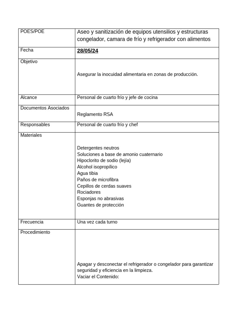 Formato POES-POE 7 | PDF