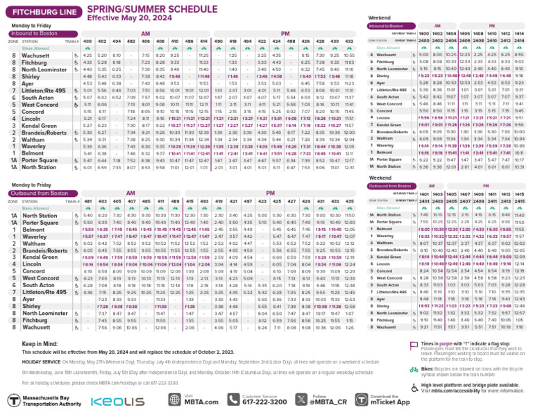 2024 05 20 CR Spring Summer Fitchburg Line Schedule Accessible PDF