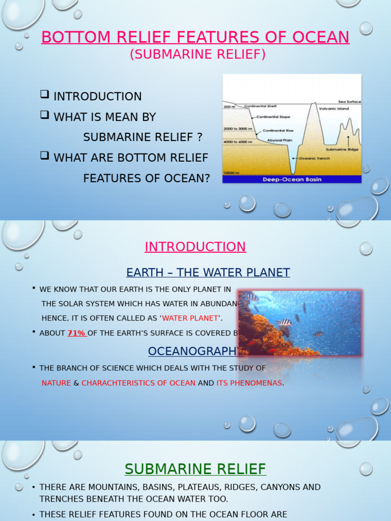 Ocean Relief Features | PDF