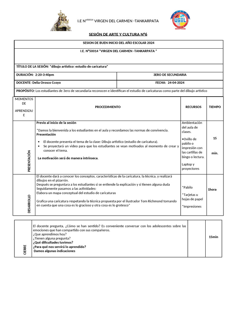 Ayc-6 Sesion 3ero Sec | PDF