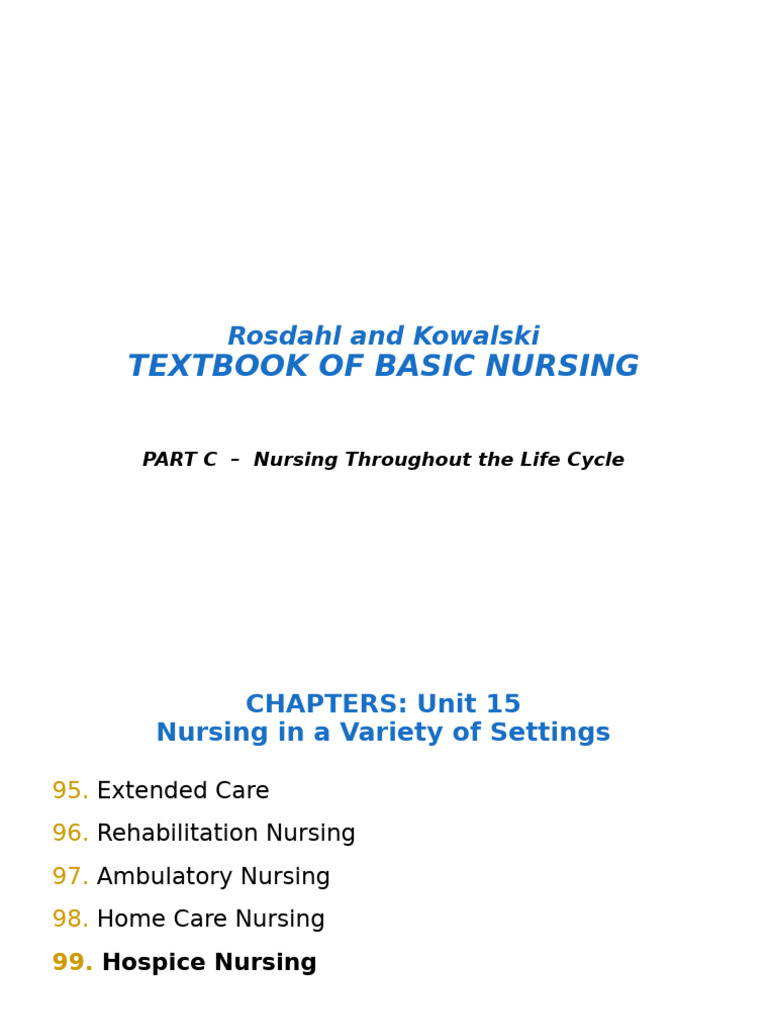 RosPPT99.HOSPICE NURSING 2 | PDF | Palliative Care | Nausea