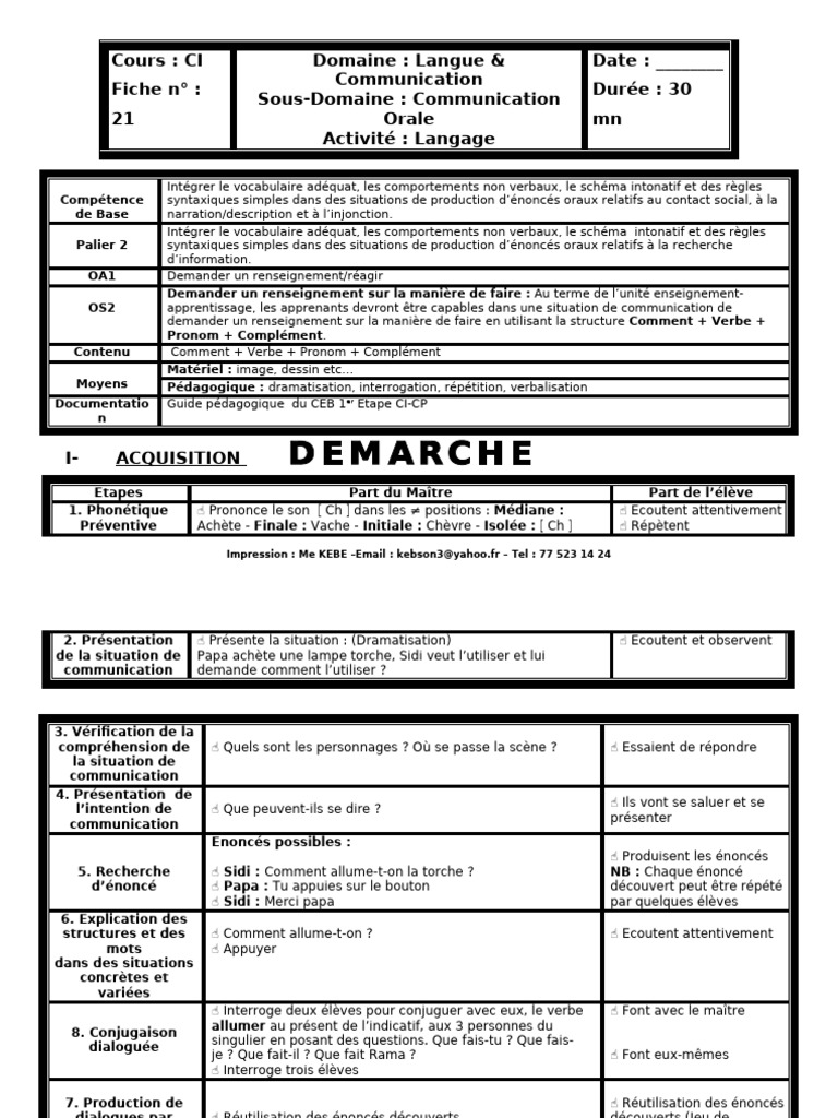 Demander Un Renseignement Sur La Manière de Faire | PDF