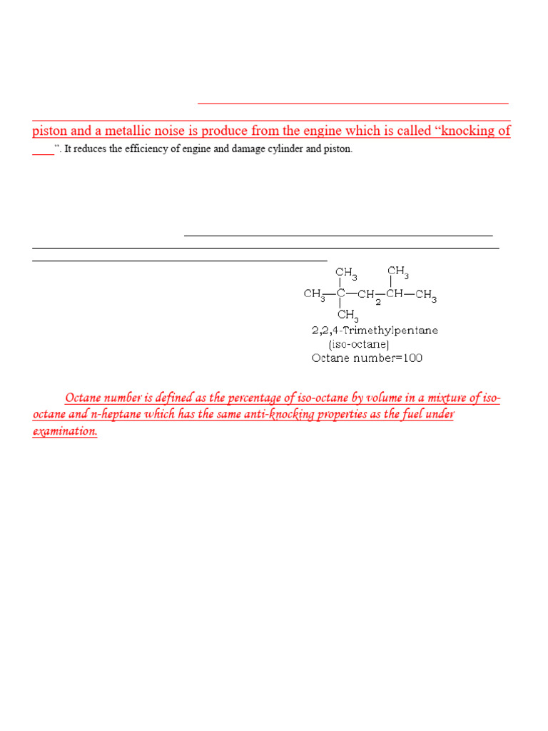 Octane Number Pdf
