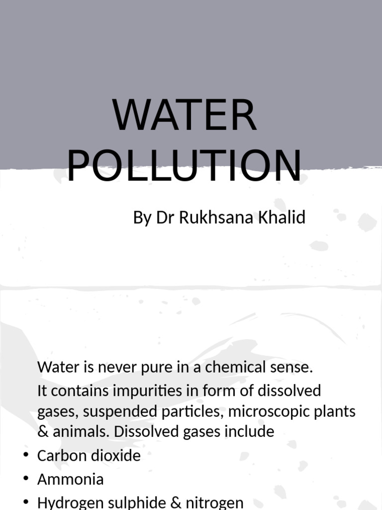 Water Pollution | PDF
