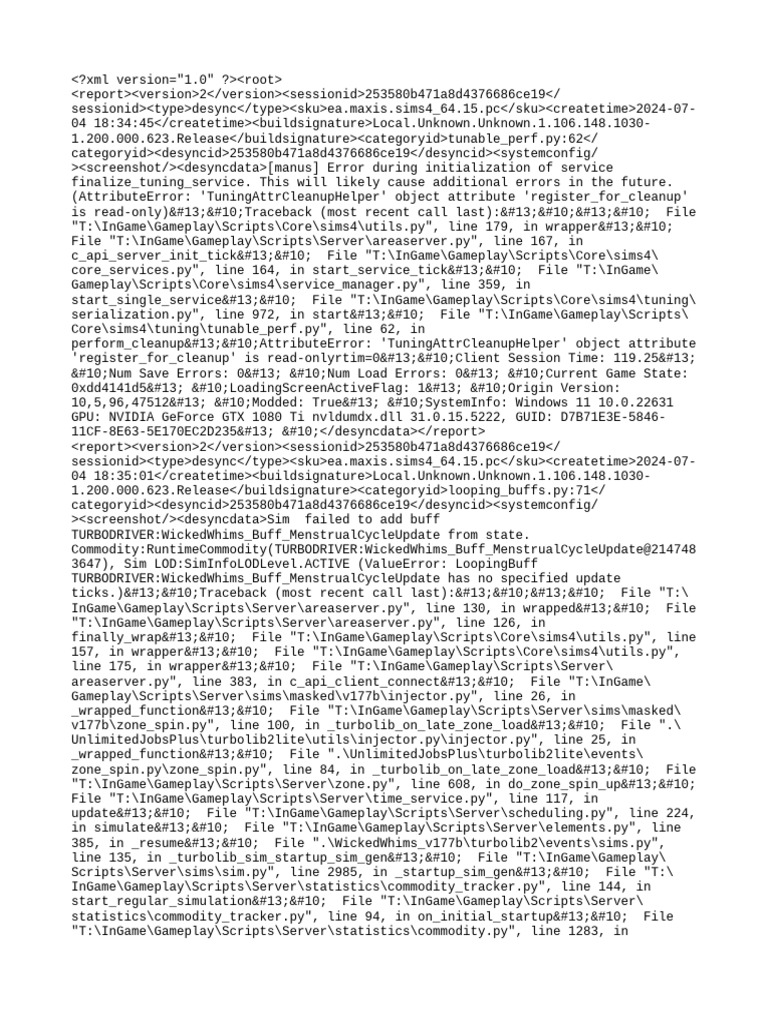 Sims 4 Desync Error Reports | PDF | Computer Architecture | Microsoft ...