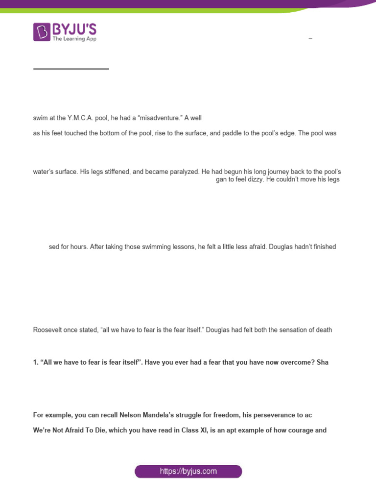 Ncert Solutions For Class 12 English Core Book Flamingo Chapter 3 Deep