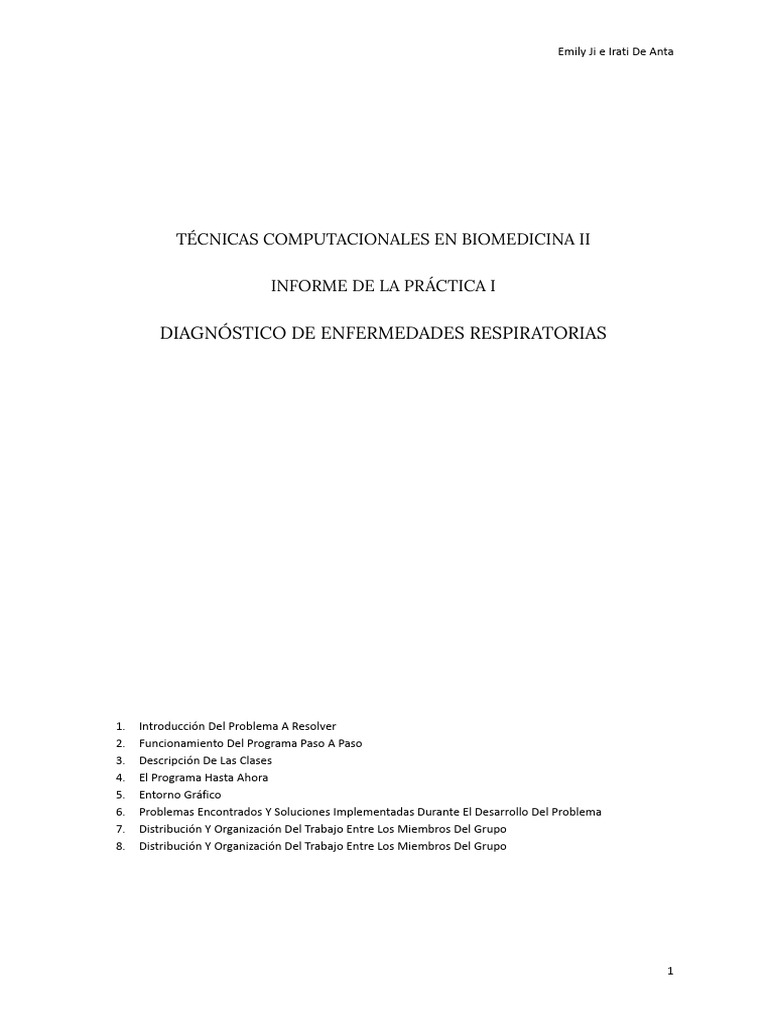Práctica I-Informe | PDF