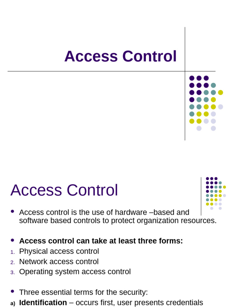 Chapter 5 Access Control | PDF