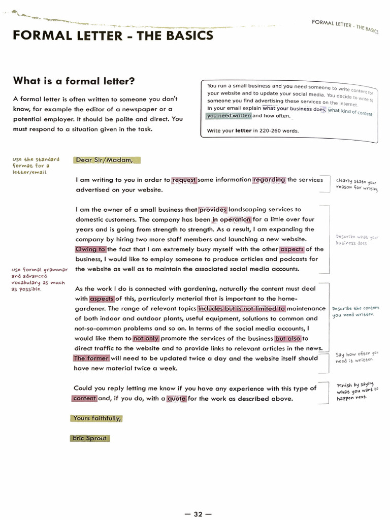 C1 Formal Letter | PDF