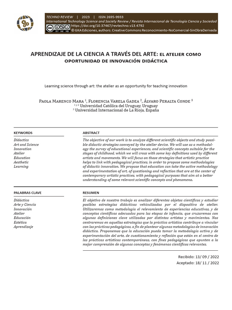 Aprendizaje de La Ciencia A Través Del Arte | PDF