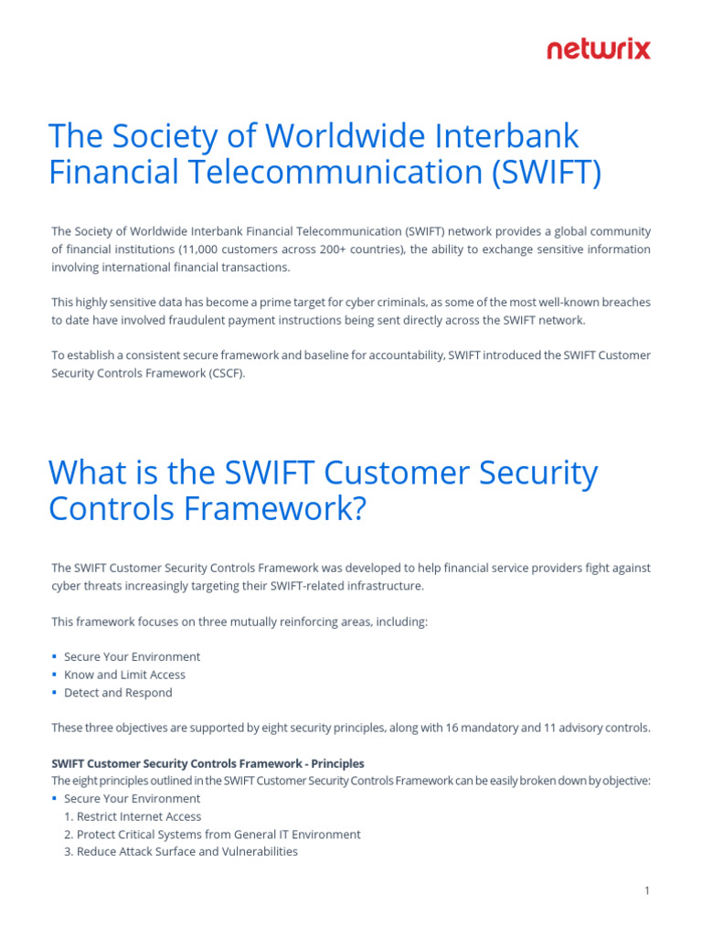 Change Tracker SWIFT Requirements | PDF
