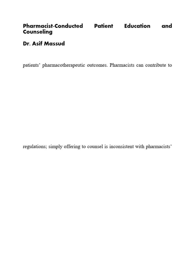 Patient Education and Counseling PDF