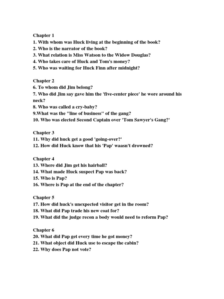 Huck Finn | PDF | Huckleberry Finn | Tom Sawyer
