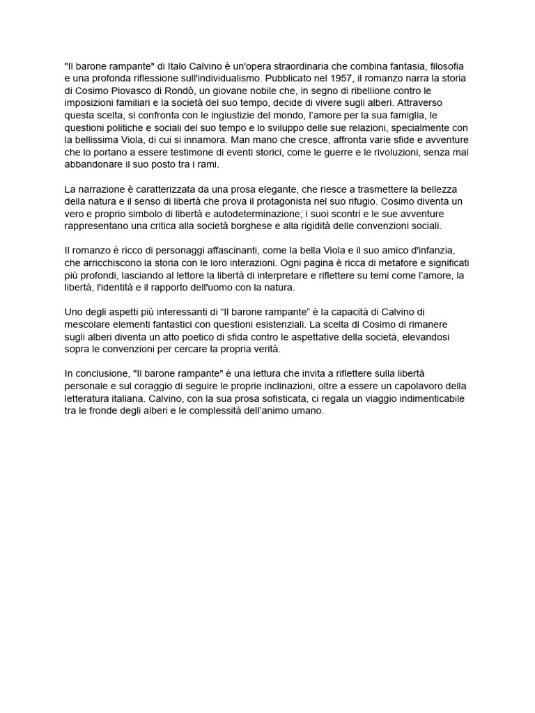 Il Barone Rampante | PDF