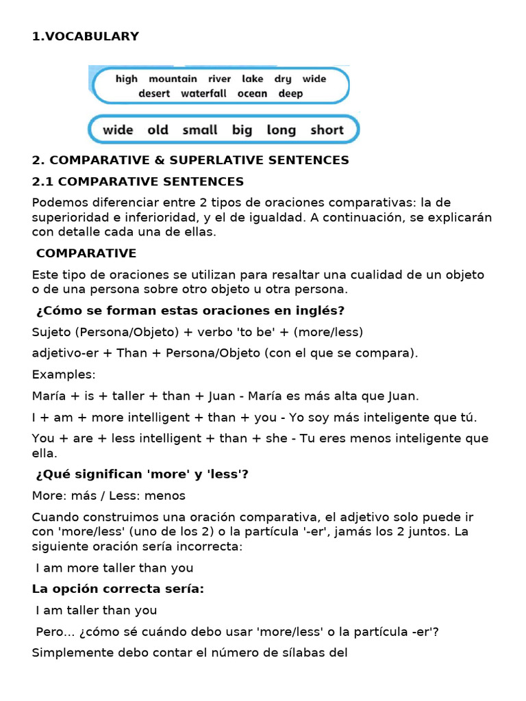 Comparative and Superlative | PDF