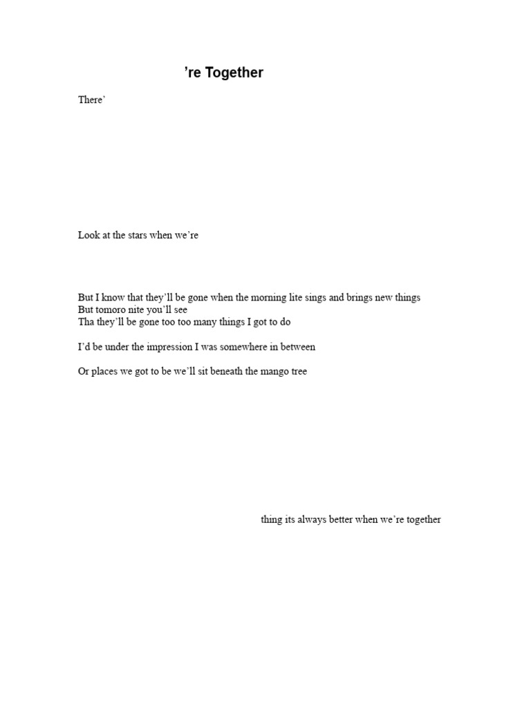 Better when were together pdf