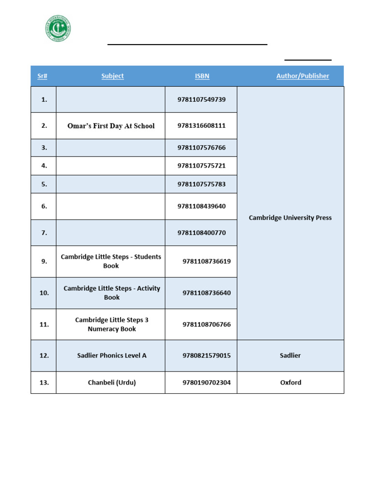Reception Book List 2024 2025 | PDF