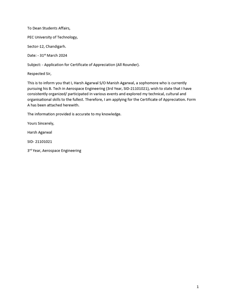COA All Rounder Harsh Agarwal 21101021 | PDF