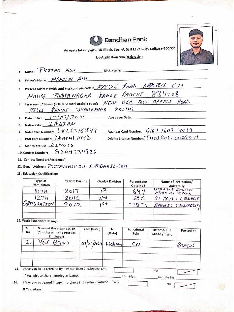 Application Form | PDF
