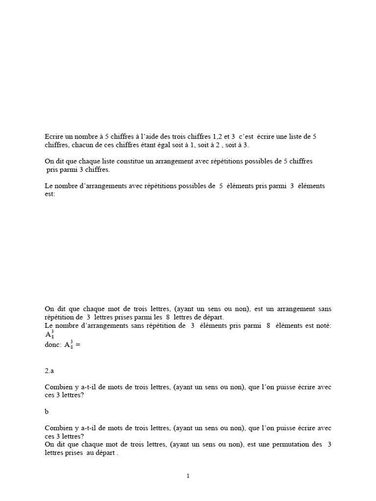 C7 Dénombrement-Probas | PDF