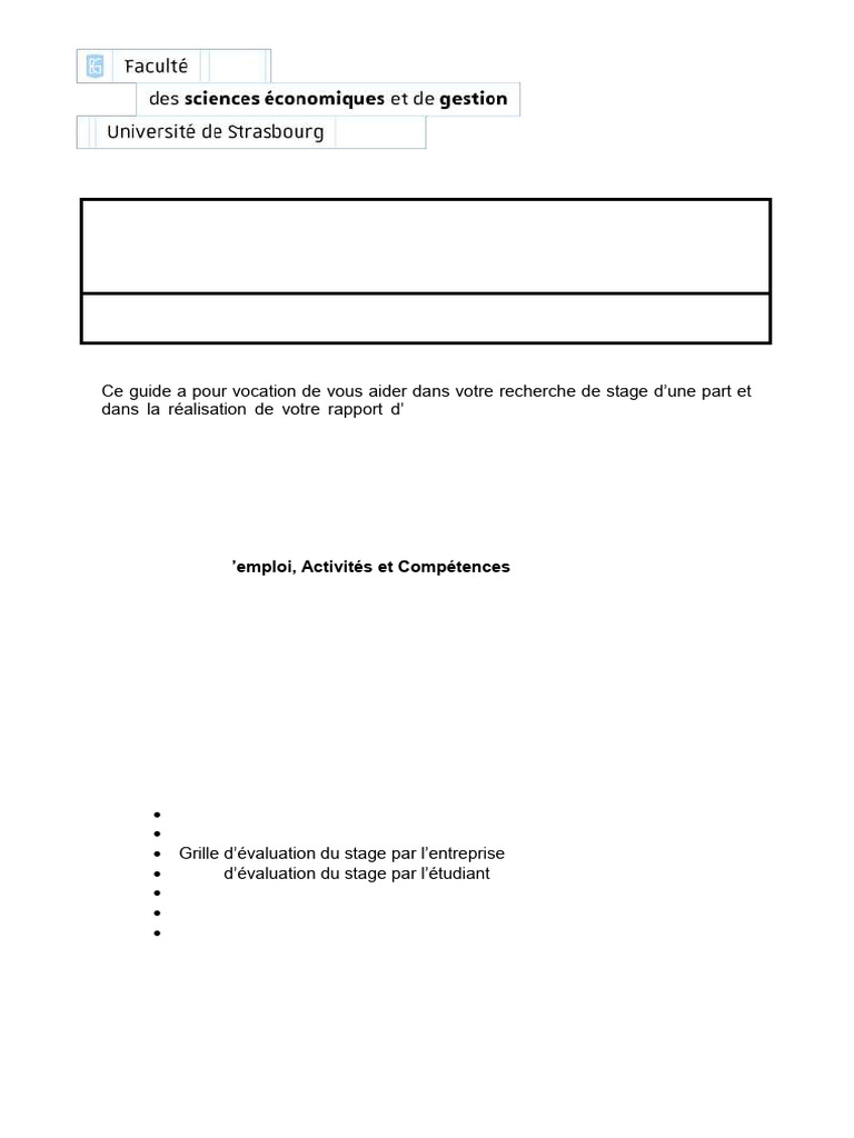 Guide de Stage m1 Mpi 2020-2021 | PDF