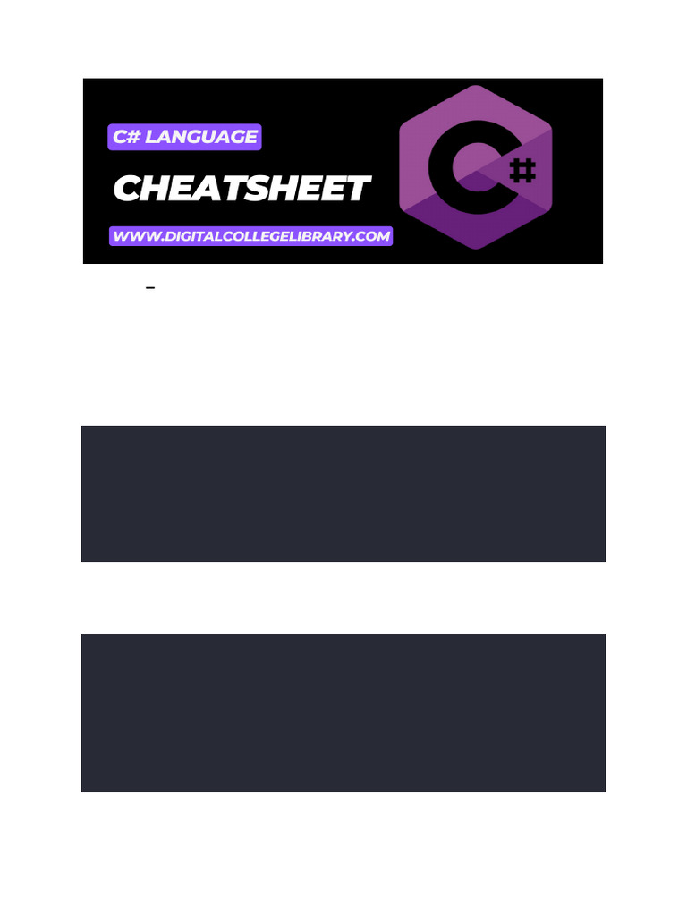 C-Cheat-Sheet | PDF