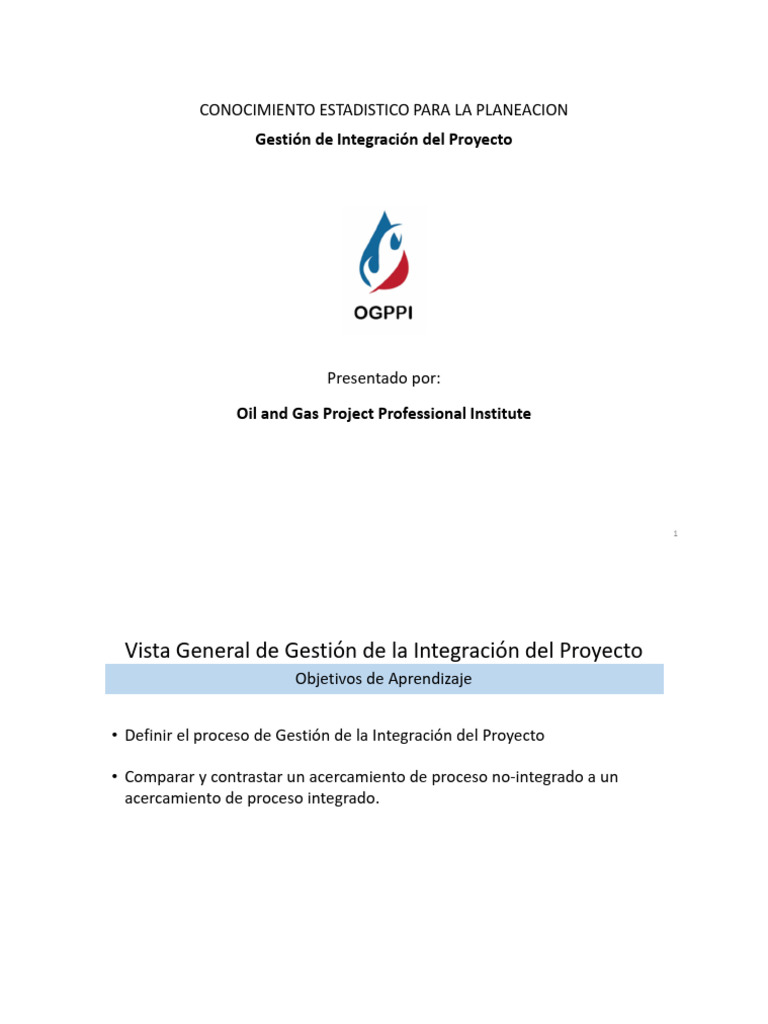 KA01 Vista General de La Gestión de La Integración Del Proyecto | PDF