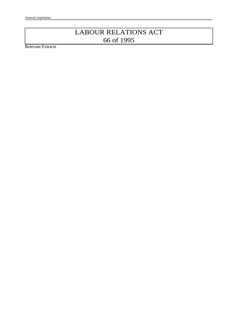 Labour Relations Act Pdf