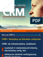 Atsigrezkime I Klienta - CRM - Galimybes Ir Kliutys