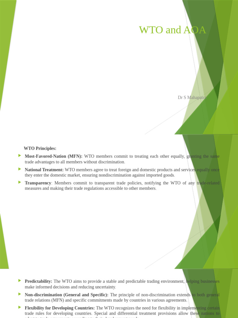Iaft Ppt10 Wto, Aoa | PDF