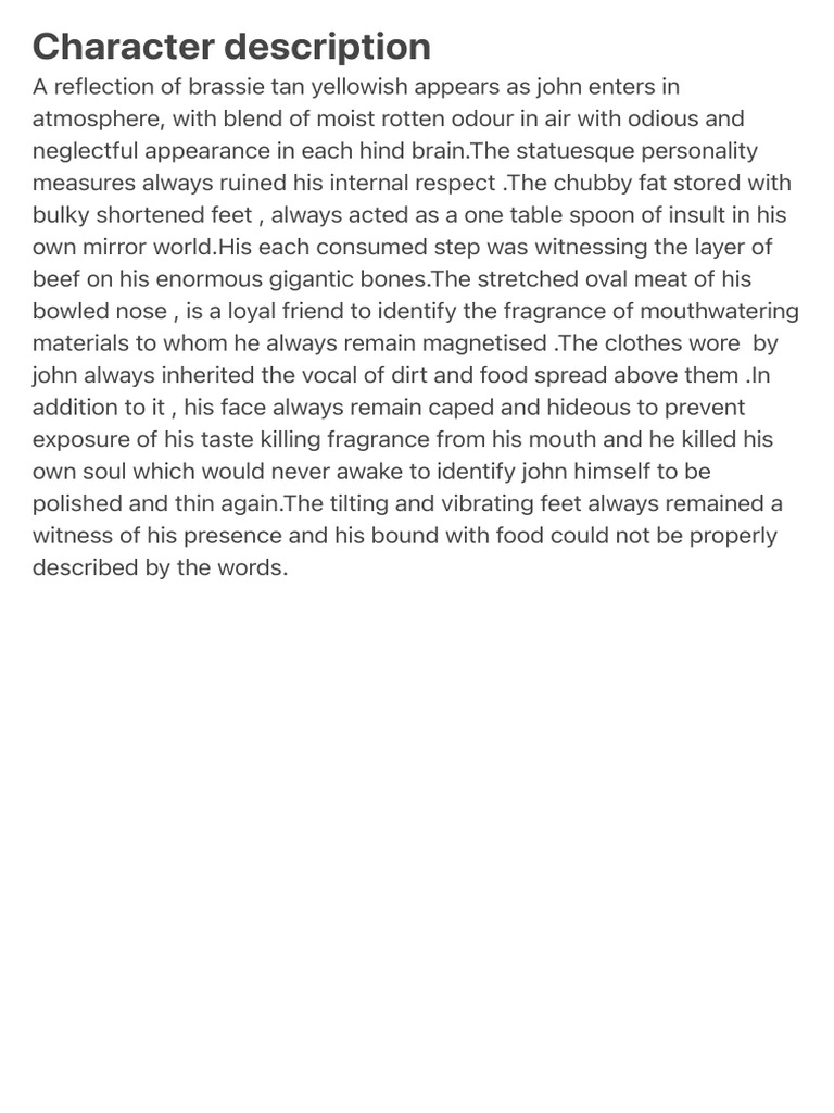 character-description-pdf