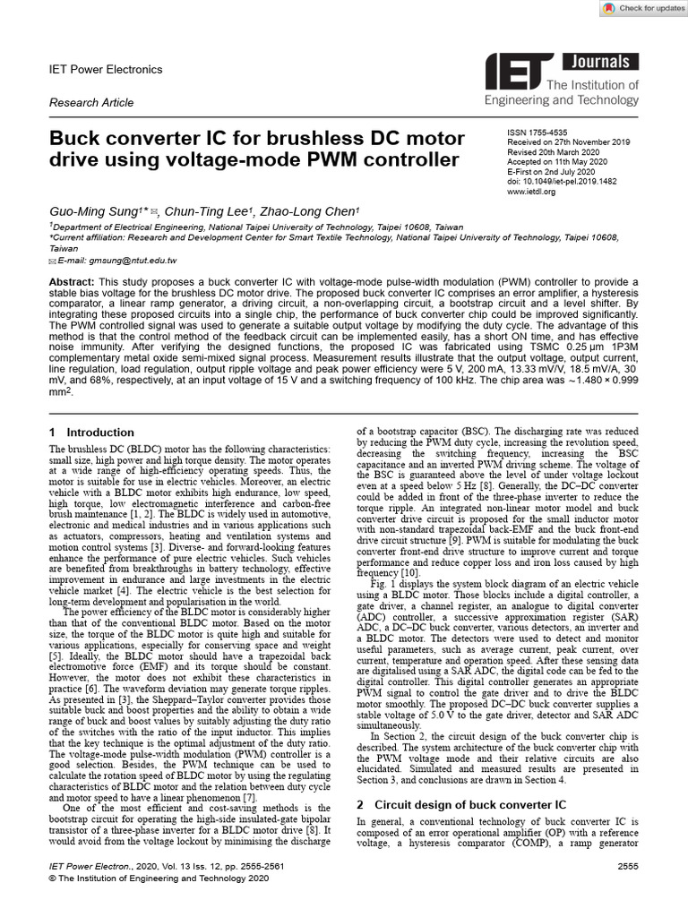 Buck Converter IC for BLDC Motor Drive | PDF | Power Electronics ...