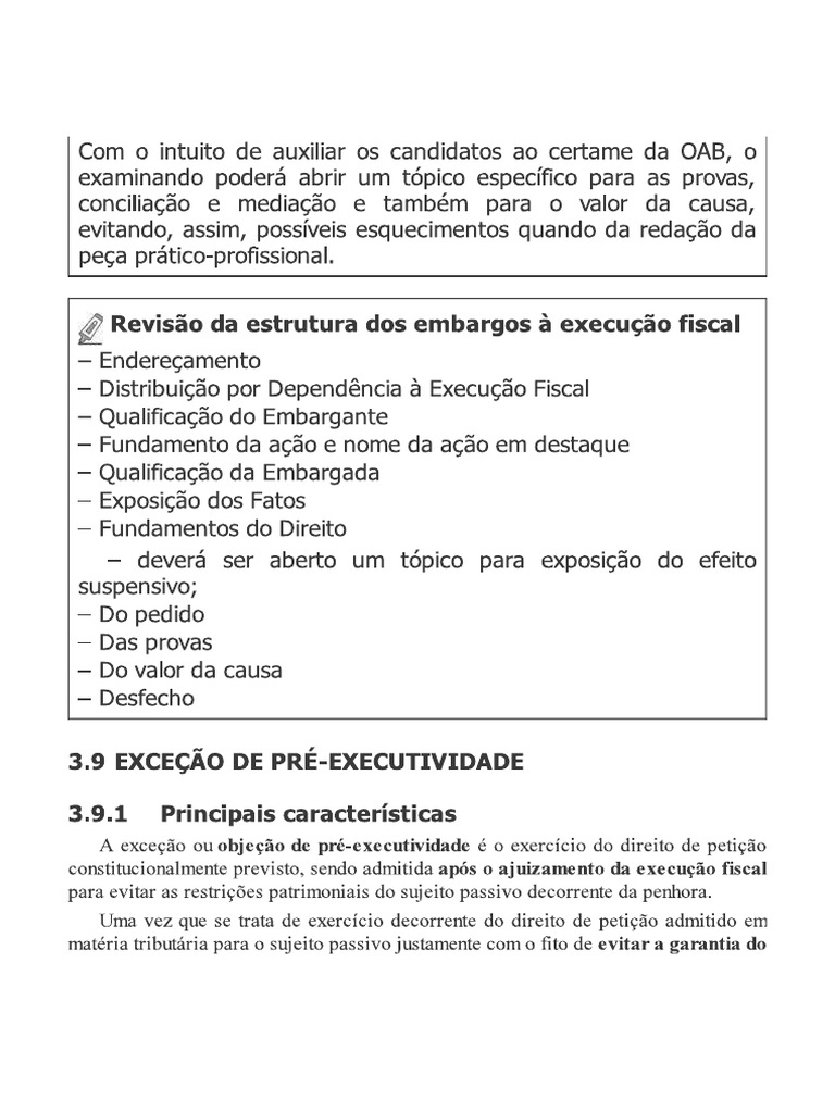 04 - Exceção de Pré-Executividade - Explicação e Modelo | PDF