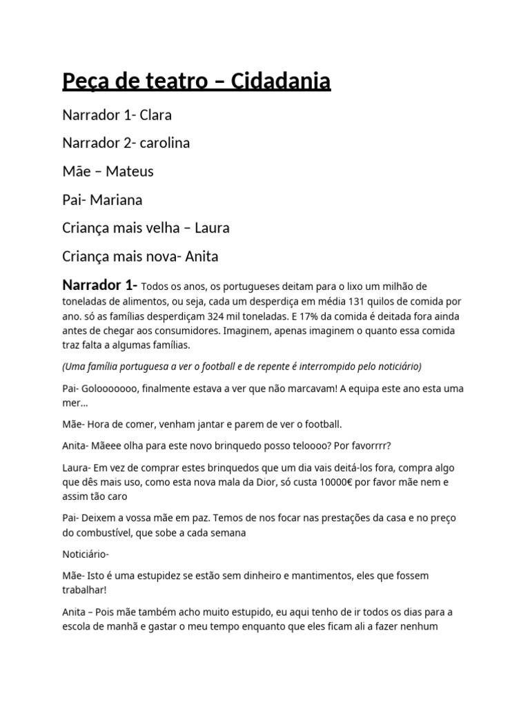 Peça de Teatro | PDF