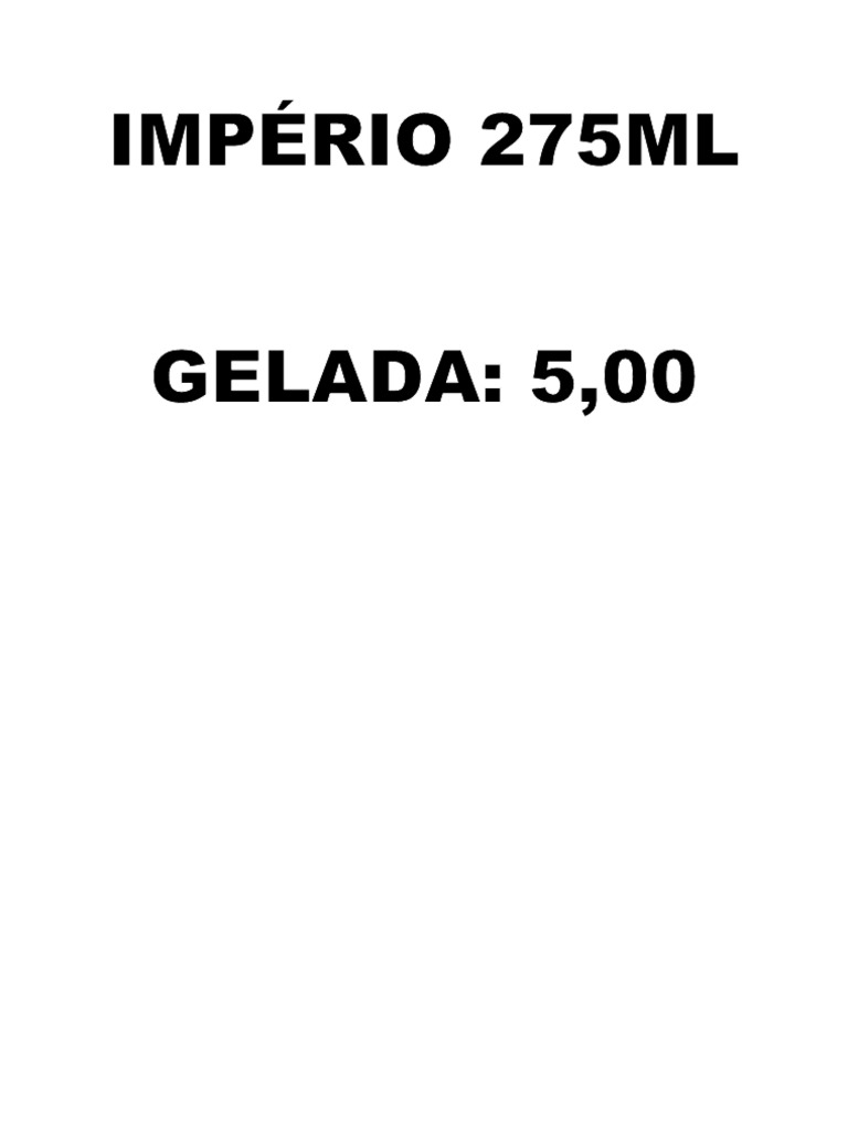 Império 275ML | PDF