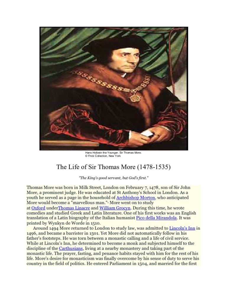 CCCC CC Hans Holbein The Younger. Sir Thomas More. © Frick Collection