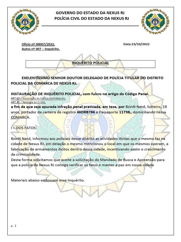 Inquerito Policial - 1173833 | PDF