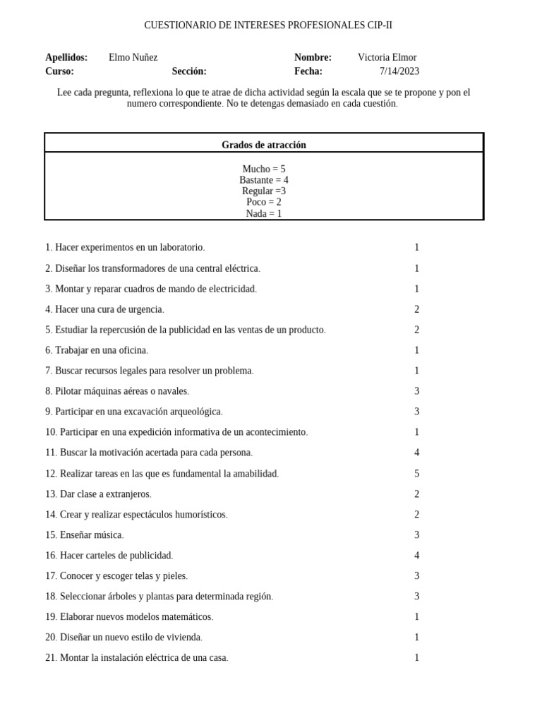 Prueba CIP-II | PDF